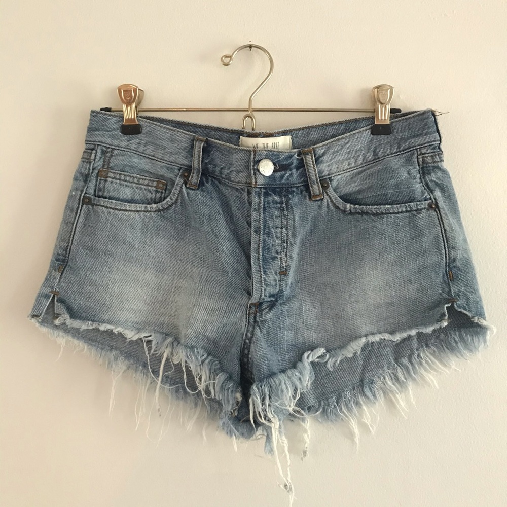 Free People denim shorts